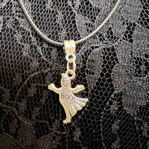 Paranormal Ghost Pendant Necklace with Angel Charm for the back of the neck - Picture 5 of 14
